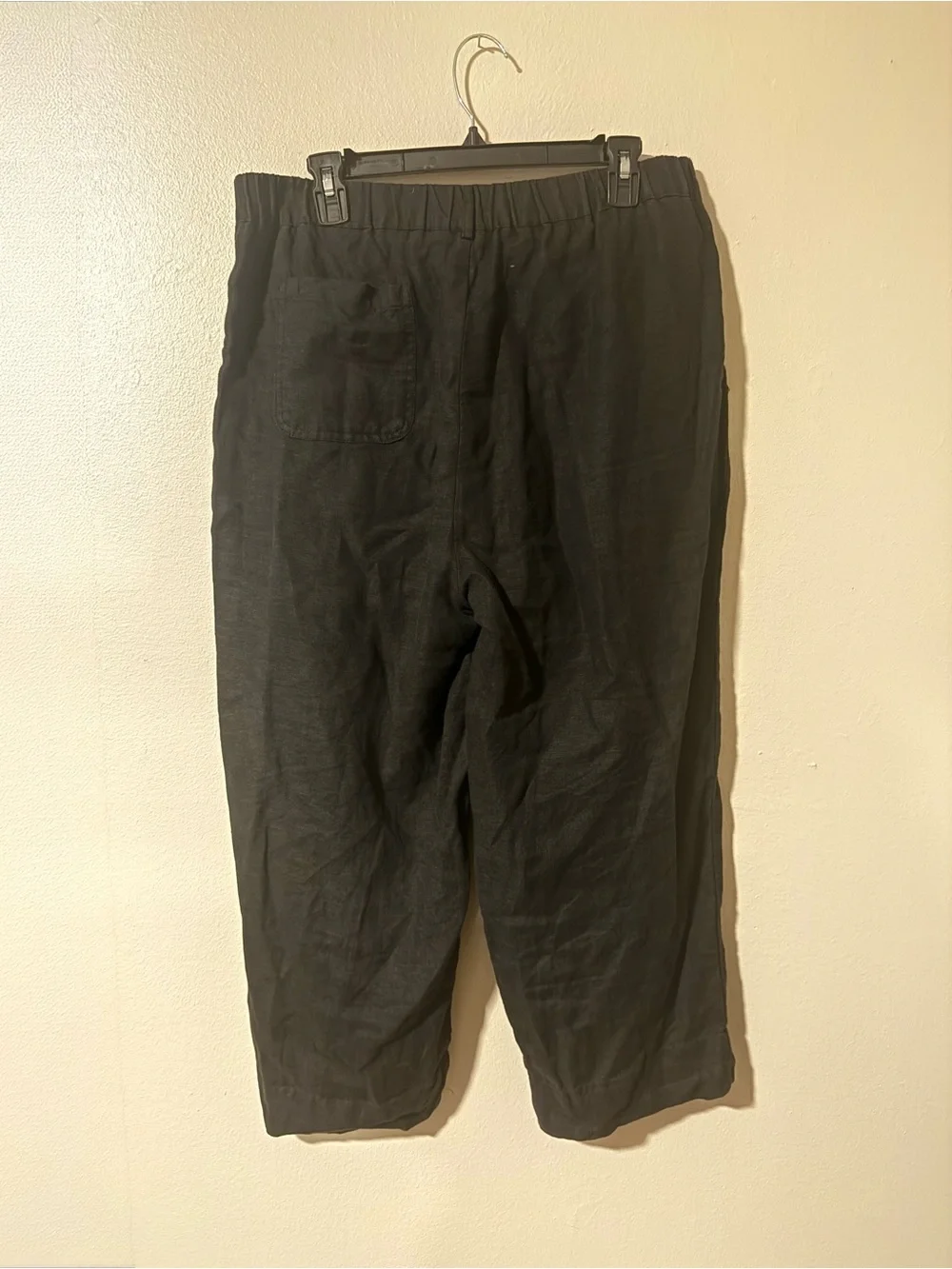 Quince 100% European Linen Pants Black Size Large